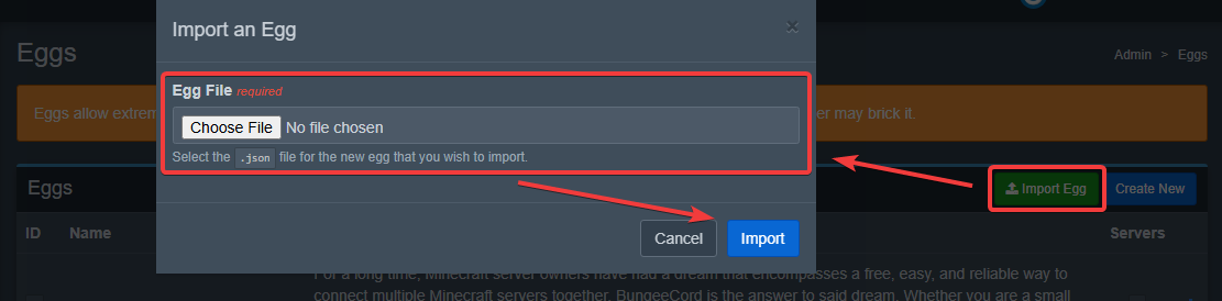 Add pterostats egg to pterodactyl panel