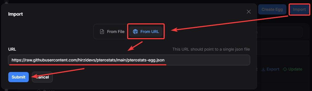 Add pterostats egg to pelican panel (From URL)